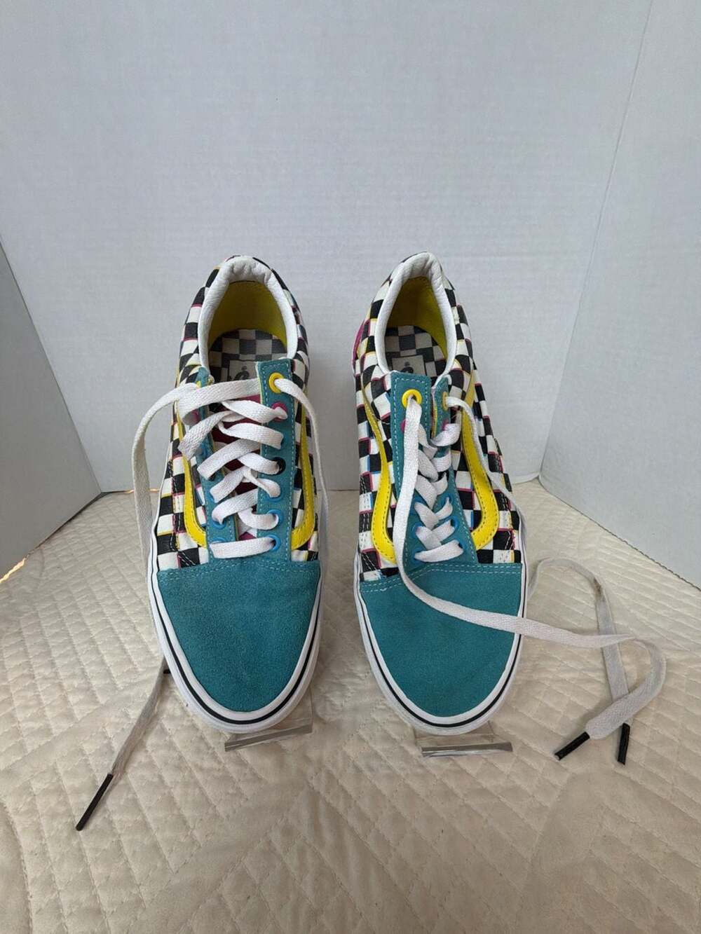 Vans Old Skool Crazy Checks Size 7.5 Multi Multi